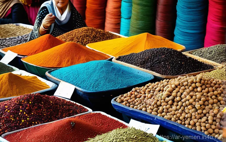 예멘 전통 시장 수크  체험 - **"Inside a cozy, traditional Yemeni coffee shop within an ancient market. The aroma of freshly roas...